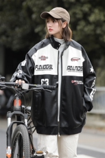 秋装机车服pu皮衣男女情侣宽松夹克秋季大码外套S246P118厚128，男装皮衣，电商A233-1