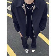 模特-廓形老钱风外套时尚短款夹克男9110-P85，男装夹克，电商B380（原B361）