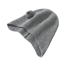 可爱小熊装饰羊毛儿童保暖护耳帽，帽子，唯若美羊绒