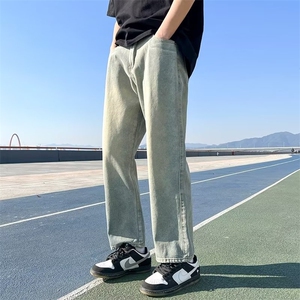 牛仔裤男春季阔腿ins宽松潮流裤子NZ722P45图片