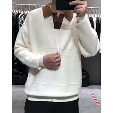 秋冬季设计感小众polo长袖t恤男美式复古打底衫毛衣MJY28，男装T恤，星座1116A（原606A-3）