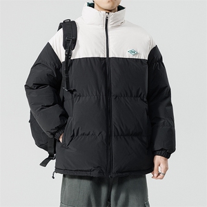 冬季新款宽松面包服美式复古立领棉服男撞色棉衣外套MY9060-P100图片