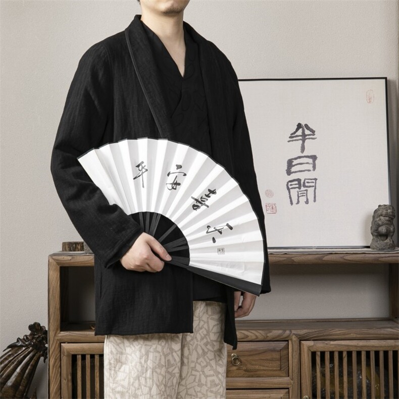 秋冬新款风男装棉麻提花禅意新中式男装风衣F005P90,男装风衣,钱塘802