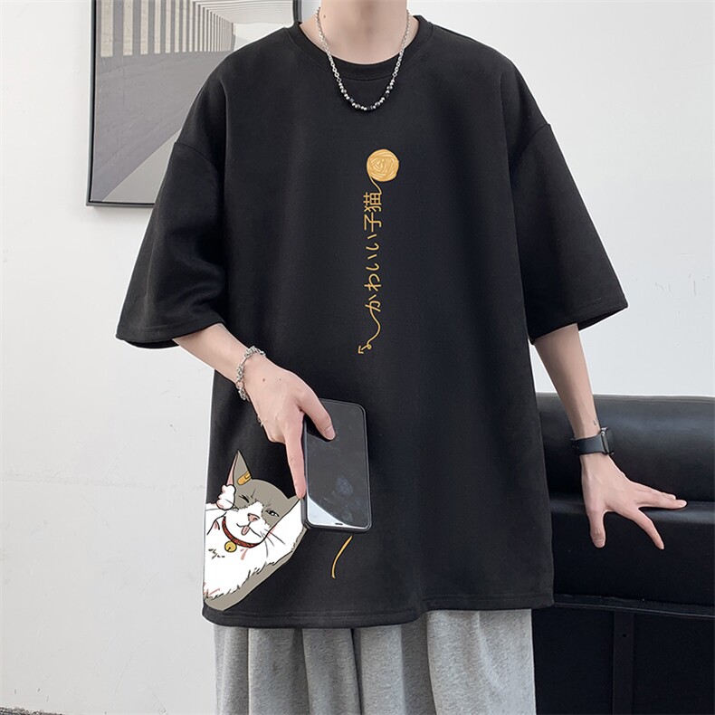 麂皮绒短袖t恤男大码半袖男 JD82013-P25图片