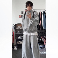 TZ03-P135男女休闲宽松运动卫衣套装潮流上衣开衫外套，男装卫衣，电商B327