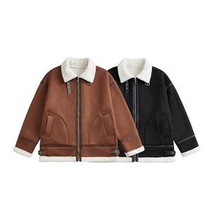 现货-港风2025冬装新款皮毛一体加厚保棉衣218-7-M102-P125-控158图片