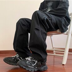 美式机能冲锋裤男春季新款口袋工装裤宽松百搭休闲裤垂感时尚裤子，男装休闲裤，星座506A