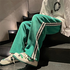 特P30春秋款织带秋款长裤子美式拖地裤直筒休闲裤宽松设计K2211，男装休闲裤，电商B370
