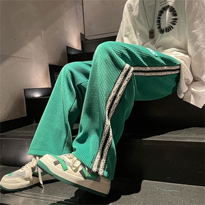 特P30 春秋款织带秋款长裤子美式拖地裤直筒休闲裤宽松设计K2211图片