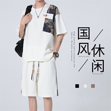 ！直播高品质！2023夏季男士风短袖T恤套装TZH245特P45，男装T恤，电商B220