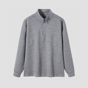 半高领长袖打底衫宽松上衣潮2025冬季新款男拉链立领套头卫衣图片