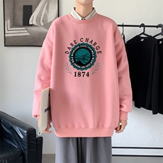 Y2478P38秋季新款港风印花圆领卫衣男潮宽松帅气百搭休闲外套，男装卫衣，星座510A-1