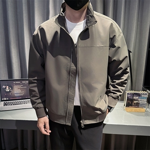社会小伙 秋装新款男时尚夹克男店主外套 JK80-P78 控128 白色图片