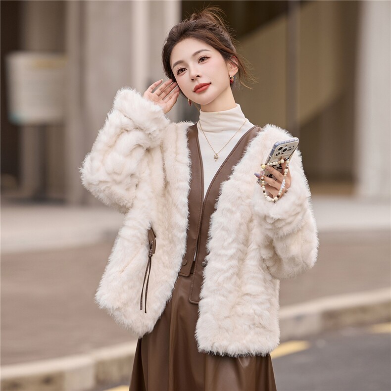 2025新款2C256-650-P255-K355时尚休闲舒适皮草外套,女装皮草,2C256