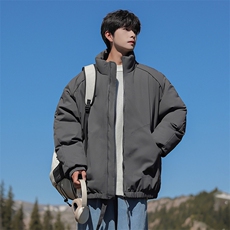 现货冬季美式休闲加厚雪山外套夹克立领纯色三防户外工装棉服，男装夹克，电商A443