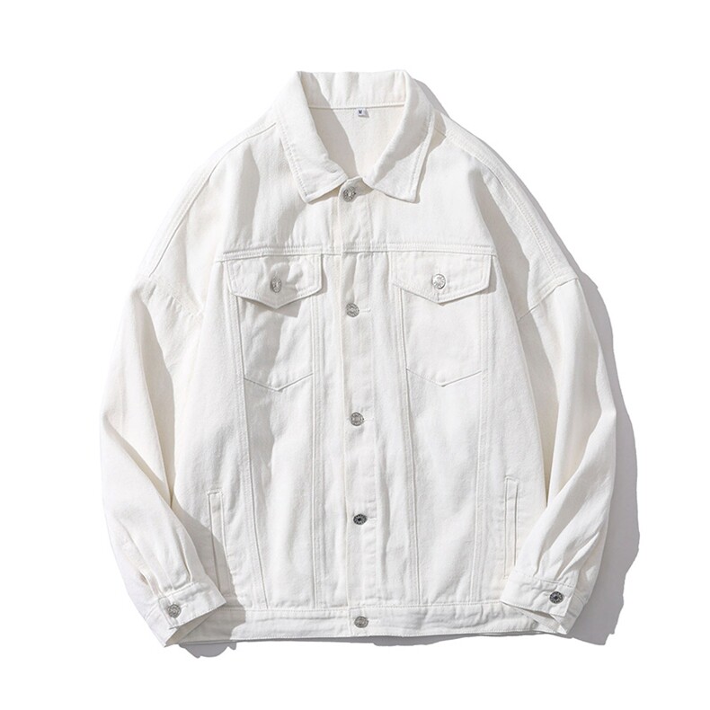 日系基础款重磅水洗牛仔夹克男女中性风外套xz405-Jk6808-P80,男装工装外套,星座405