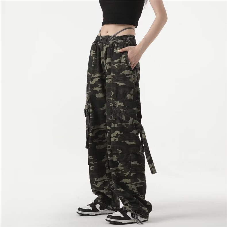 迷彩休闲裤男秋季ins潮牌高街阔腿宽松hiphop美式工装裤MC08-P48,男装休闲裤,星座1008