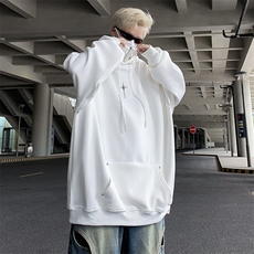 秋季连帽套头卫衣男小众个性百搭休闲上衣WY510-P48，男装卫衣，电商D202-1