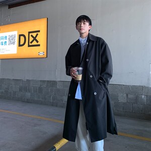 【2025秋冬】呢大衣女新款双排扣长款过膝风衣男大码男中长款大衣,男装风衣,星座112A