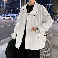 美式冲锋衣夹克男韩版潮流高街帅气2024秋冬季ins外套W5550-P65，男装夹克，星座412-2