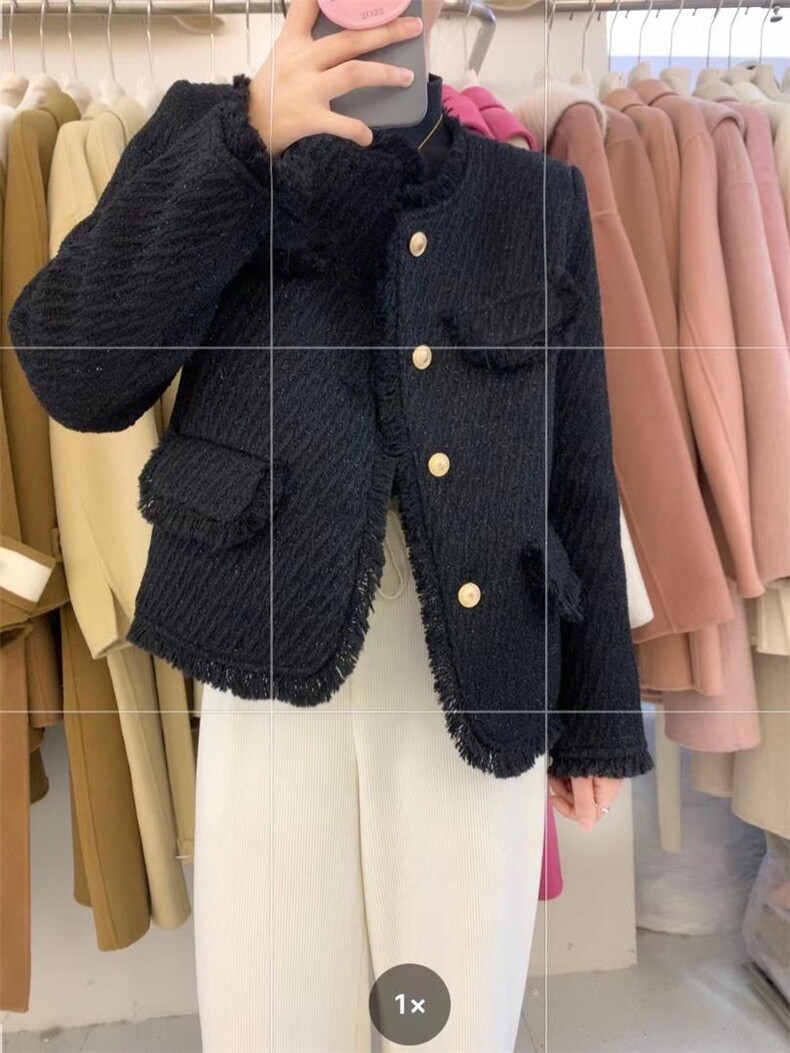 羽绒内胆小香外套，其它，卡薇尔