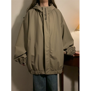 春季皮衣美式潮牌青少年百搭夹克情侣春装外套XZ102B-1-JK2570P85图片