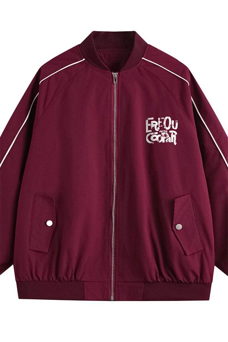 特批2025白底平铺棒球服外套宽松字母印花夹克TPF6053P65控98,男装夹克,电商A247