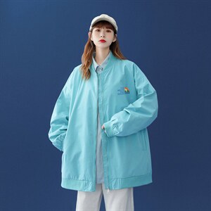 中性风 2023秋季新款港风简约情侣韩版夹克外套G05 p55控78图片