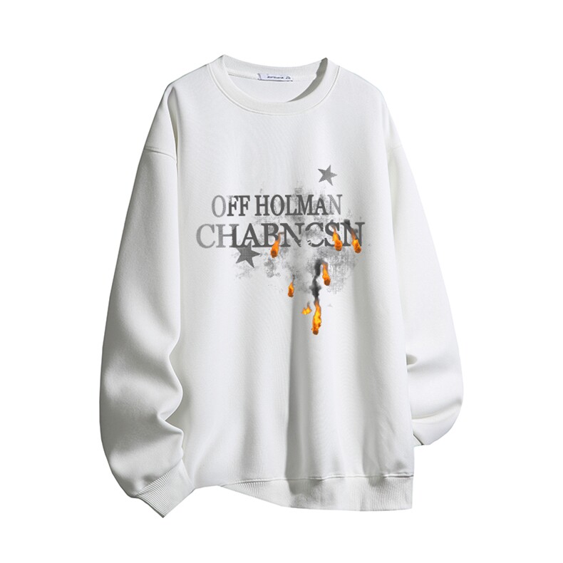 得物供货、复合重磅420克现货圆领卫衣宽松HD019-1-HMY486-P35，男装卫衣，电商019-1