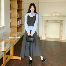 【新品】2026春季半身裙吊带衬衫三件套C5801P175K288，女装套装/套裙，2D113