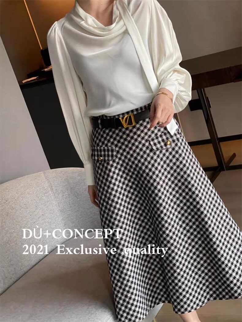 现货：时尚黑白编织粗昵大伞裙，其它，金川古韵