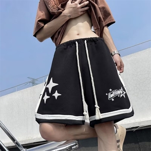 青少年夏季潮撞色星星印花休闲短裤  HD40 P30图片