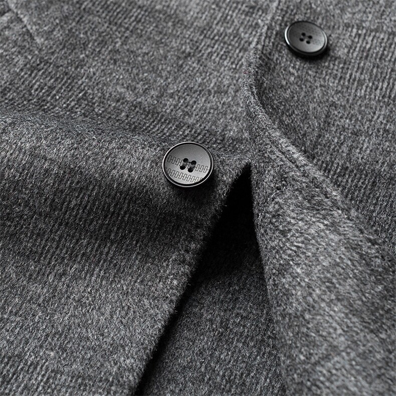 中老年男士毛呢大衣大码中长款呢子加厚中年外套爸爸装H2899-P260，男装毛呢大衣，电商B212（原钱塘6029）