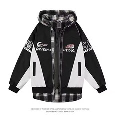 美式棒球服外套男女潮秋冬款宽松秋季连帽拉链开衫衣服Y25P90，女装短外套，星座1013-5