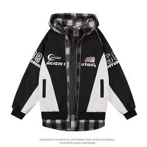 美式棒球服外套男女潮秋冬款宽松秋季连帽拉链开衫衣服Y25 P90图片