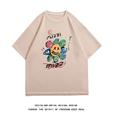 白底23夏季时尚百搭印花短袖潮流垂感宽松短裤套装TZ65P50控68，男装牛仔裤，电商A247-1