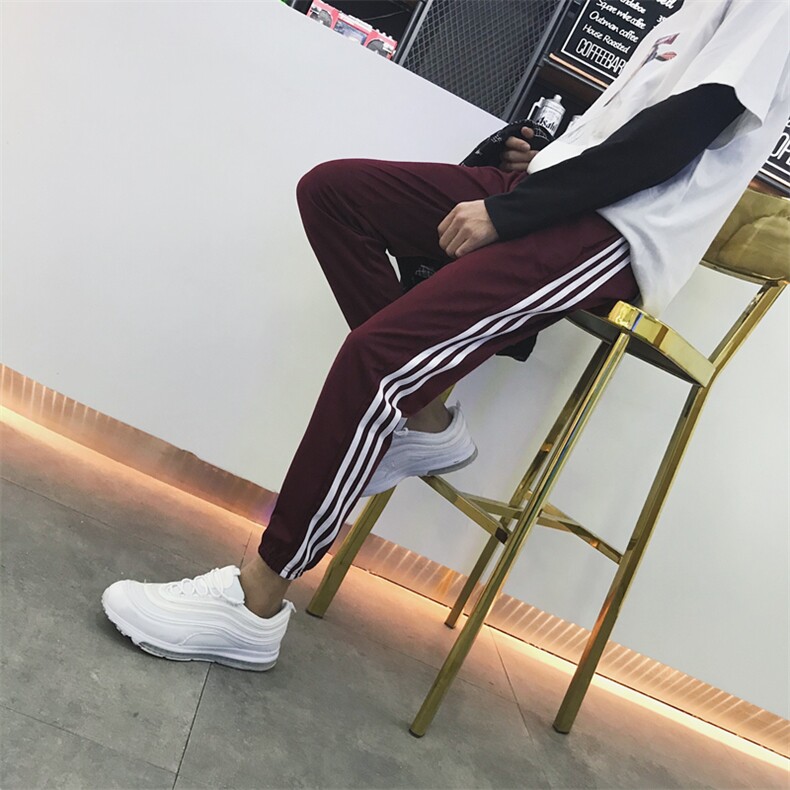 运动长裤时尚潮牌青春流行休闲裤黑色宽松修身显瘦气质2021年春季,男装休闲裤,星座1506-1