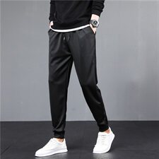 秋季新款透气男士休闲裤子男宽松运动加肥大码哈伦弹力束脚裤男装，男装休闲裤，星座1712