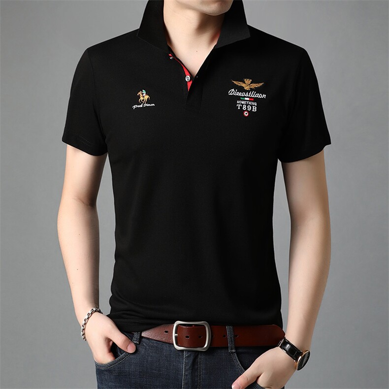 G7287 2021夏季新款T恤衫男POLO衫短袖翻领图片
