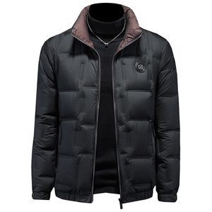 2023冬季90%白鸭绒亮面立领羽绒服图片