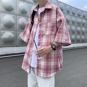 短袖衬衫春款男港风潮流C728P30图片