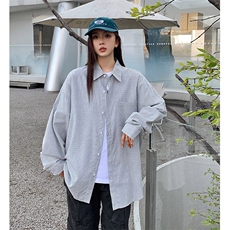 港风纯棉衬衫高级感设计耐磨格子衬衫休闲百搭MD-H557-特批45控79，男装衬衫，星座717