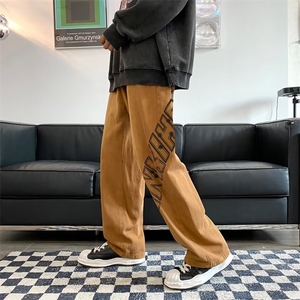 美式牛仔裤男女直筒宽松秋冬oversize裤子欧美高街阔腿DN504-p45图片