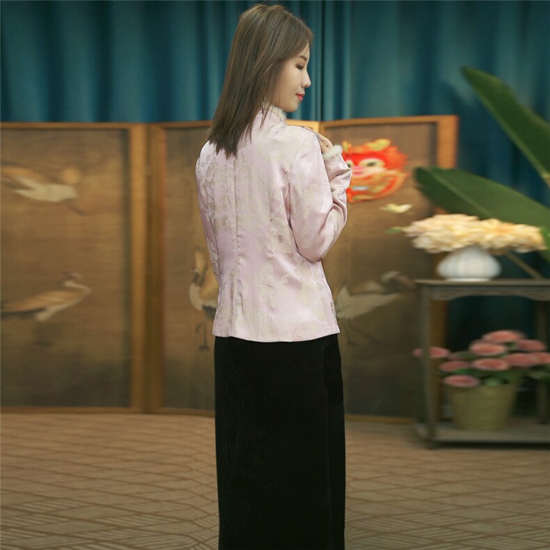 现货2024春季新款简约刺绣盘扣衬衫新中式穿搭上衣B020,女装衬衫,非你不可新中式