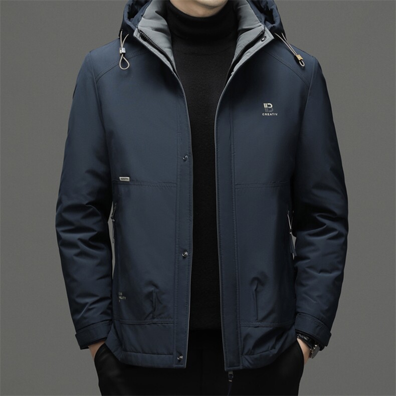 冬装新款标白鸭绒羽绒服可脱卸内胆加厚保暖休闲商务品质外套,男装羽绒服,钱塘6003（原4033）