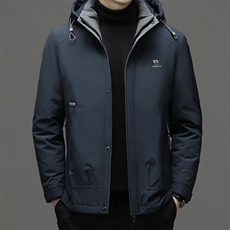 冬装新款标白鸭绒羽绒服可脱卸内胆加厚保暖休闲商务品质外套，男装羽绒服，钱塘6003（原4033）