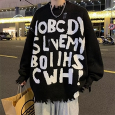 毛衣男ins潮秋冬季慵懒针织衫外套情侣装设计感小众线衣MZ147-P43，男装针织衫/毛衣，星座412-3
