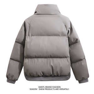 ！2025冬季新款男士立领皮棉衣情侣刺绣棉服外套MY801特P95图片
