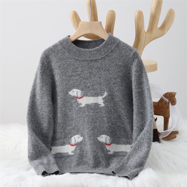 秋冬季针织羊毛衫打底内搭圆领加厚男女儿童毛线上衣套头，童装儿童羊毛衫，乐贝童装