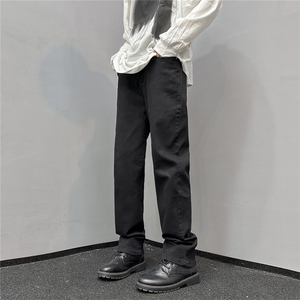 k1040-p48-限价68 S-3XL微弹高阶港风中性小脚修身ins牛仔裤图片